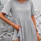 Round Neck Short Sleeve Blouse