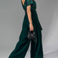 Full Size Sequin Round Neck Short Sleeve Wide Leg Jumpsuit
