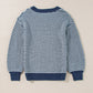 Striped Boat Neck Long Sleeve Sweater