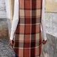 Plaid Button Up Vest Coat