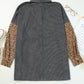 Leopard Button Up Drop Shoulder Jacket