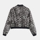 Pocketed Snap Down Baseball Collar Jacket