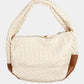Fame Tassel Detail Weave Semi Circle Bag