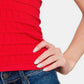 Zenana Ruched Twisted Sweetheart Neck Top