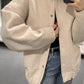 Full Size Snap Down Drop Shoulder Jacket