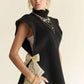 Davi & Dani Side Split Turtleneck Sleeveless Knit Top