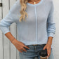 Round Neck Dropped Shoulder Knit Top