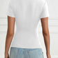 Devine Decorative Button Short Sleeve T-Shirt
