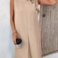 Pocketed Round Neck Sleeveless Mini Dress