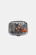 Nicole Lee USA Print Metallic Rectangular Pill Case