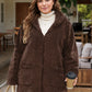 Plus Size Zip Up Long Sleeve Hooded Outerwear