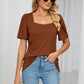 Square Neck Puff Sleeve T-Shirt