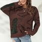 Dinosaur Print Pullover Sweater