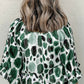 Printed Tie Neck Three-Quarter Sleeve Blouse