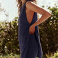Mandy Side Slit Round Neck Tank and Shorts Sweater Set