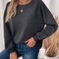 Perfee Pocketed Round Neck Long Sleeve Sweatshirt