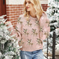 Reindeer Round Neck Long Sleeve Sweater