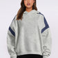 Contrast Dropped Shoulder Long Sleeve Hoodie