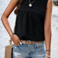 Sara Mia Swiss Dot Round Neck Tank