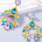Alloy Rhinestone Dangle Earrings