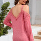 Lace Detail Cold Shoulder Long Sleeve T-Shirt