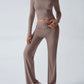 Devine Round Neck Long Sleeve Top and Drawstring Pants Set