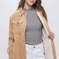 Love Tree Corduroy Button Up Jacket with Sherpa Inside