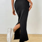 Slit Maxi Wrap Skirt