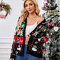 Reindeer Button Up Long Sleeve Cardigan