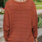 Round Neck Long Sleeve Knit Top