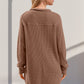 Double Take Waffle Long Sleeve Mini Dress with Pockets