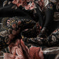 Printed Surplice Long Sleeve Blouse
