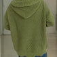 Cable-Knit Long Sleeve Hooded Cardigan