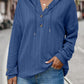 Drawstring Dropped Shoulder Long Sleeve Hoodie