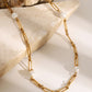Stainless Steel Pearl Chain Necklace