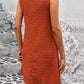 Asymmetrical Neck Sleeveless Mini Dress