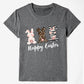 HAPPY EASTER Round Neck Short Sleeve T-Shirt