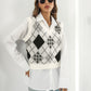 V-Neck Plaid Sweater Vest