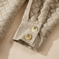 Exposed Seam Collared Neck Button Up Shacket