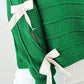 Full Size Bow Cutout Round Neck Long Sleeve Knit Top