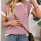 Contrast Trim Round Neck Short Sleeve T-Shirt