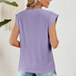 Full Size Eyelet Round Neck Tank