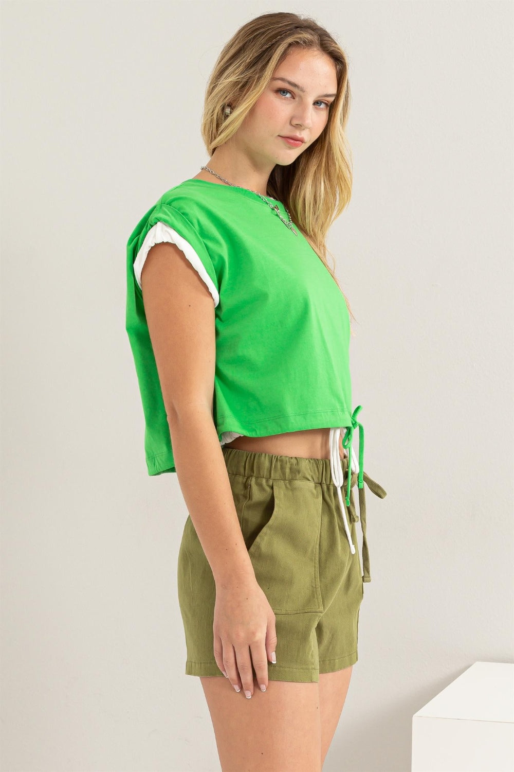 HYFVE Drawstring Hem Crop Top *
