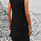 Asymmetrical Neck Sleeveless Mini Dress