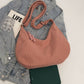 Ribbed Adjustable Strap Shoulder Bag