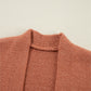 Slit Open Front Dropped Shoulder Cardigan