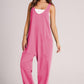 Wide Strap Jumpsuit with Pockets
