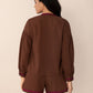 Tied V-Neck Long Sleeve Top and Shorts Set