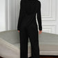 Long Sleeve V-Neck Jumpsuit with Pockets