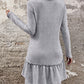 Frill Turtleneck Long Sleeve Dress